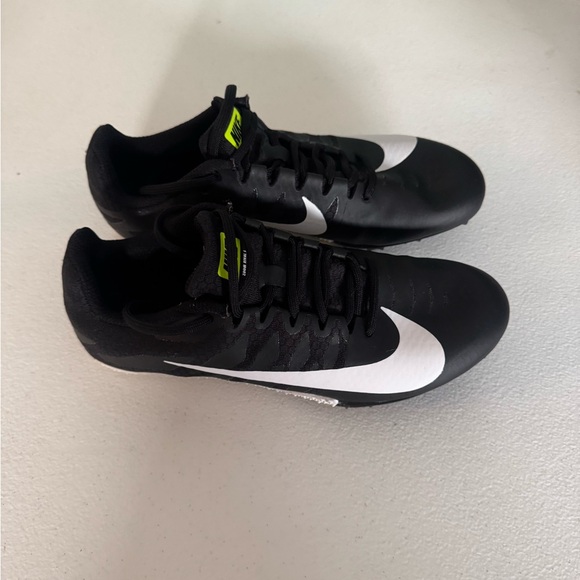 Nike boys black & white Zoom Rival S9 track spikes running racing shoes size 5.5 - Picture 2 of 5
